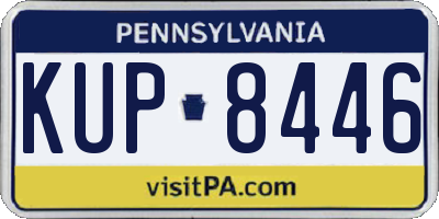 PA license plate KUP8446