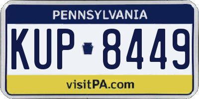 PA license plate KUP8449