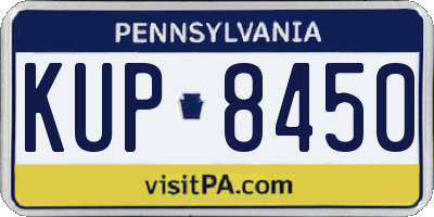 PA license plate KUP8450