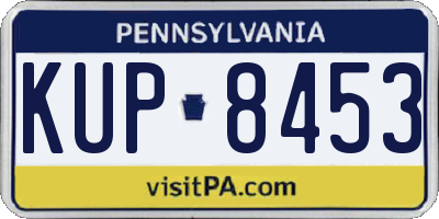 PA license plate KUP8453