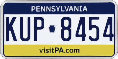 PA license plate KUP8454