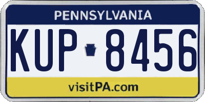 PA license plate KUP8456
