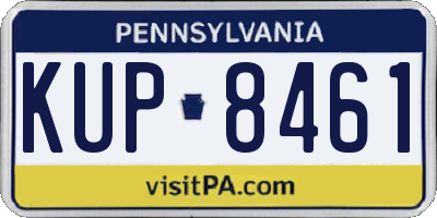 PA license plate KUP8461