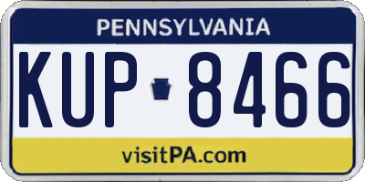 PA license plate KUP8466