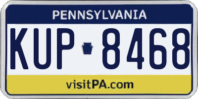 PA license plate KUP8468
