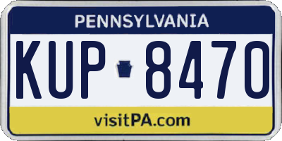PA license plate KUP8470