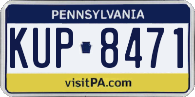 PA license plate KUP8471