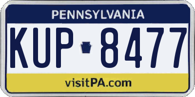 PA license plate KUP8477