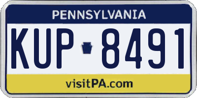 PA license plate KUP8491