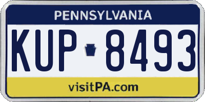 PA license plate KUP8493