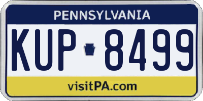 PA license plate KUP8499