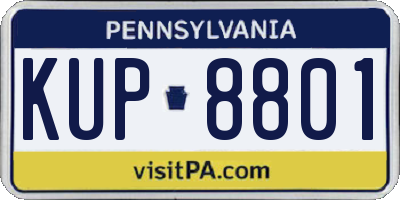 PA license plate KUP8801