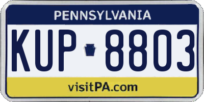 PA license plate KUP8803