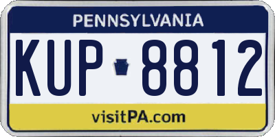 PA license plate KUP8812