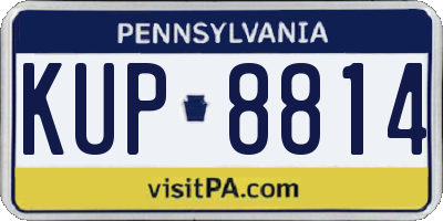 PA license plate KUP8814