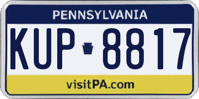 PA license plate KUP8817
