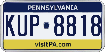 PA license plate KUP8818