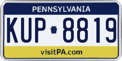 PA license plate KUP8819