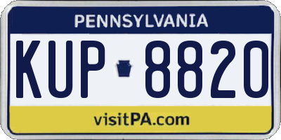 PA license plate KUP8820