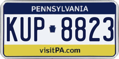 PA license plate KUP8823