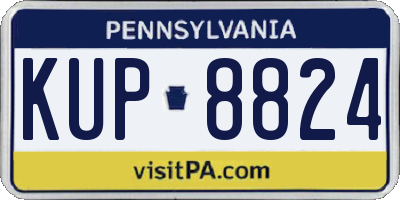PA license plate KUP8824