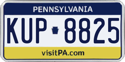 PA license plate KUP8825