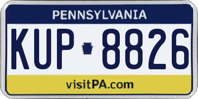 PA license plate KUP8826
