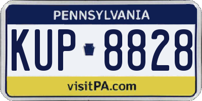 PA license plate KUP8828