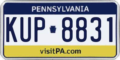 PA license plate KUP8831