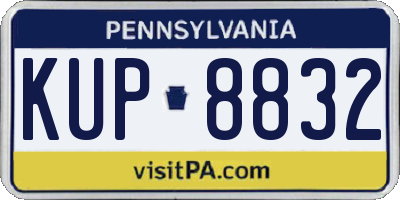 PA license plate KUP8832