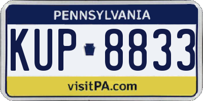 PA license plate KUP8833