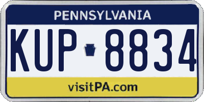 PA license plate KUP8834