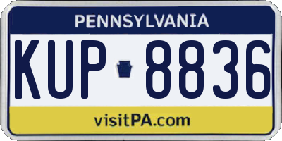 PA license plate KUP8836