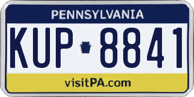 PA license plate KUP8841