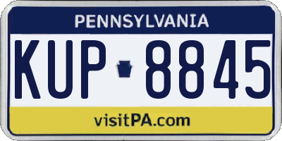 PA license plate KUP8845