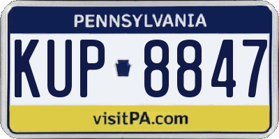 PA license plate KUP8847