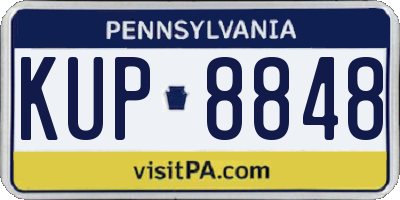 PA license plate KUP8848