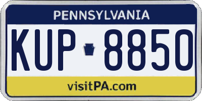 PA license plate KUP8850