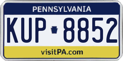 PA license plate KUP8852