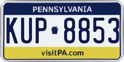 PA license plate KUP8853