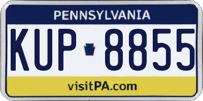 PA license plate KUP8855