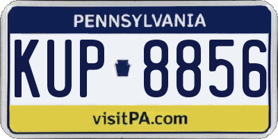 PA license plate KUP8856