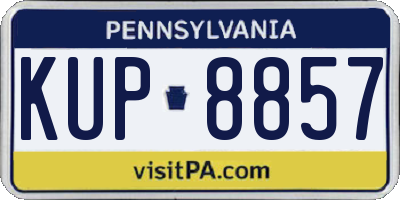 PA license plate KUP8857