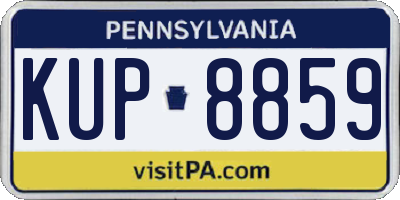 PA license plate KUP8859