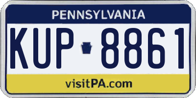 PA license plate KUP8861