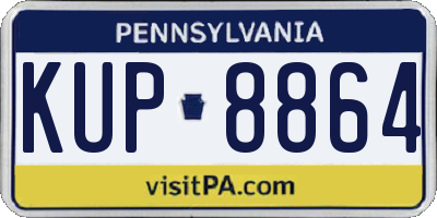 PA license plate KUP8864