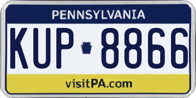 PA license plate KUP8866