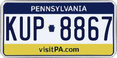 PA license plate KUP8867