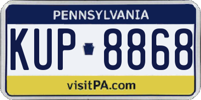 PA license plate KUP8868