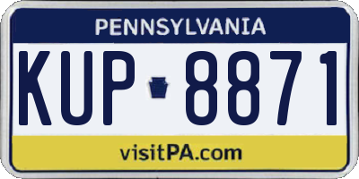 PA license plate KUP8871